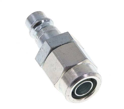 Hardened steel DN 7.2 (Euro) Air Coupling Plug 8x12 mm (streamline) Union Nut