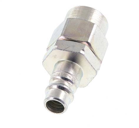 Hardened steel DN 7.2 (Euro) Air Coupling Plug 9.5x13.5 mm (streamline) Union Nut