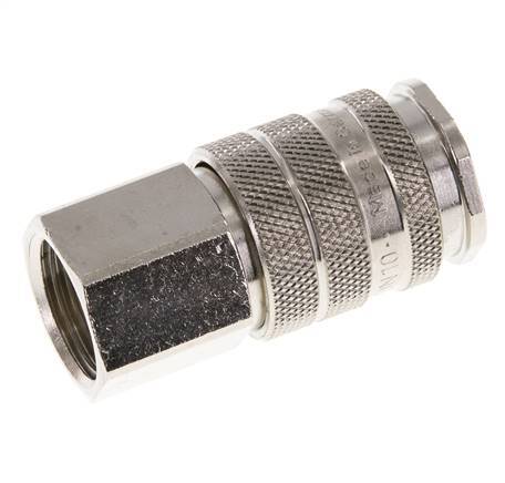 Nickel-plated Brass DN 10 Air Coupling Socket G 1/2 inch Female