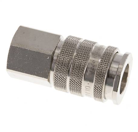 Latón niquelado DN 10 Acoplamiento de aire Enchufe G 1/4 pulgada Hembra