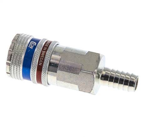 Steel/brass DN 10.4 Safety Air Coupling Socket 10 mm Hose Pillar