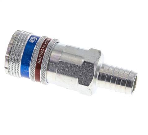 Steel/brass DN 10.4 Safety Air Coupling Socket 13 mm Hose Pillar