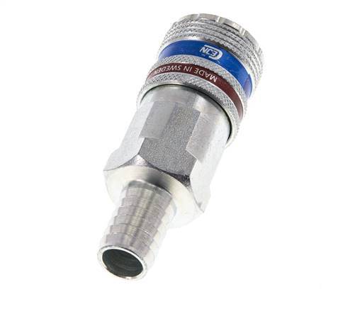Steel/brass DN 10.4 Safety Air Coupling Socket 13 mm Hose Pillar