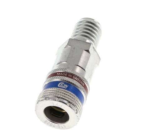 Steel/brass DN 10.4 Safety Air Coupling Socket 16 mm Hose Pillar