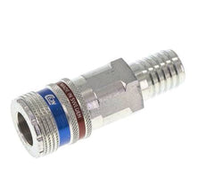 Steel/brass DN 10.4 Safety Air Coupling Socket 16 mm Hose Pillar