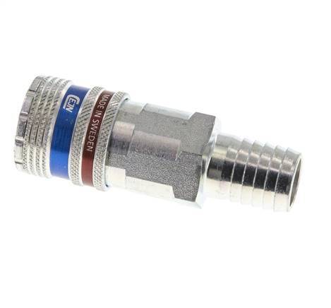 Steel/brass DN 10.4 Safety Air Coupling Socket 16 mm Hose Pillar