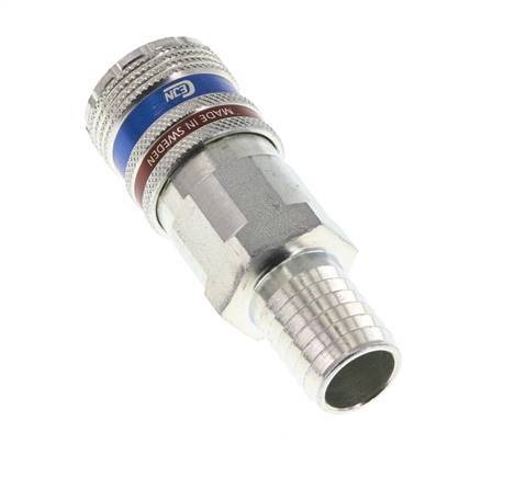 Steel/brass DN 10.4 Safety Air Coupling Socket 16 mm Hose Pillar