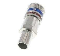 Steel/brass DN 10.4 Safety Air Coupling Socket 16 mm Hose Pillar