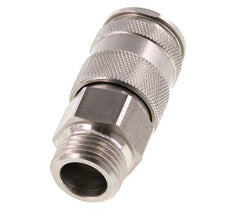 Stainless steel DN 10 Air Coupling Socket G 1/2 inch Male Double Shut-Off