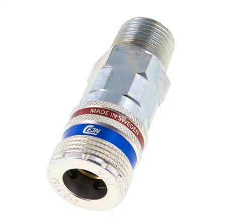 Steel/brass DN 10.4 Safety Air Coupling Socket R 1/2 inch Male
