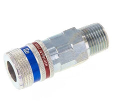 Steel/brass DN 10.4 Safety Air Coupling Socket R 1/2 inch Male