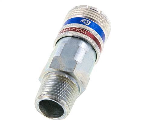 Steel/brass DN 10.4 Safety Air Coupling Socket R 1/2 inch Male