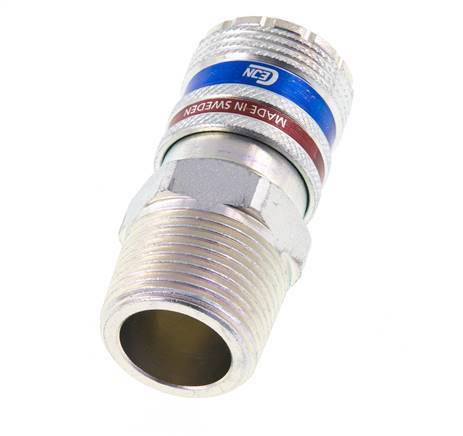 Steel/brass DN 10.4 Safety Air Coupling Socket R 3/4 inch Male