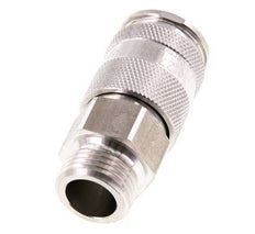 Stainless Steel 316L DN 10 Air Coupling Socket G 1/2 inch Male Double Shut-Off
