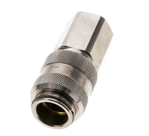 Nickel-plated Brass DN 15 Air Coupling Socket G 1/2 inch Female Double Shut-Off