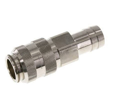Nickel-plated Brass DN 15 Air Coupling Socket 25 mm Hose Pillar Double Shut-Off