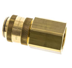 Brass DN 19 Air Coupling Socket G 1 1/4 inch Female Double Shut-Off