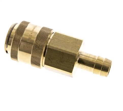 Brass DN 19 Air Coupling Socket 19 mm Hose Pillar Double Shut-Off