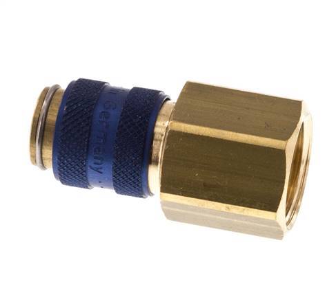 Brass DN 5 Blue Air Coupling Socket G 3/8 inch Female