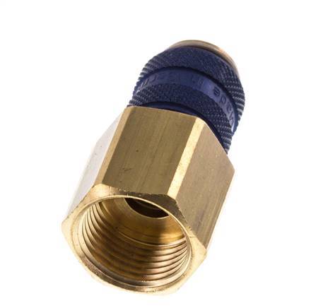 Brass DN 5 Blue Air Coupling Socket G 3/8 inch Female