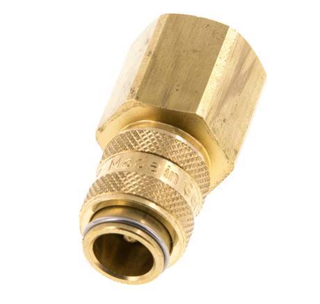 Brass DN 5 Air Coupling Socket G 3/8 inch Female Double Shut-Off
