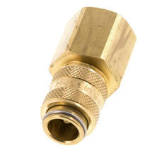 Brass DN 5 Air Coupling Socket G 3/8 inch Female Double Shut-Off