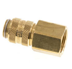 Brass DN 5 Air Coupling Socket G 3/8 inch Female Double Shut-Off