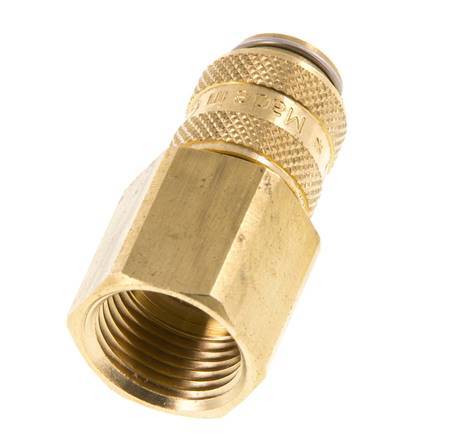 Brass DN 5 Air Coupling Socket G 3/8 inch Female Double Shut-Off