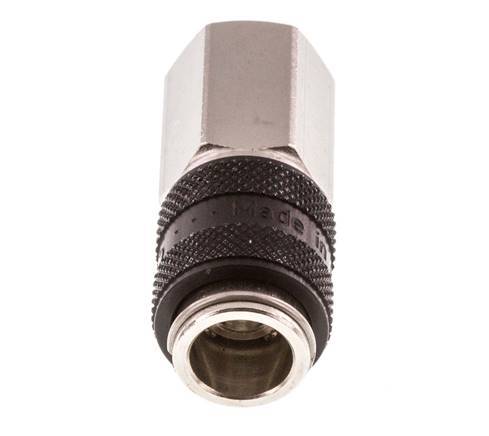 Nickel-plated Brass DN 5 Black Air Coupling Socket G 1/8 inch Female