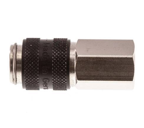 Nickel-plated Brass DN 5 Black Air Coupling Socket G 1/8 inch Female