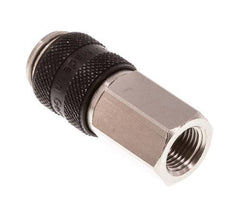 Nickel-plated Brass DN 5 Black Air Coupling Socket G 1/8 inch Female