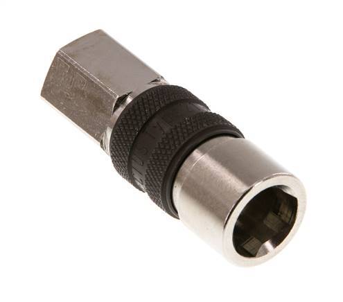 Nickel-plated Brass DN 5 Brown-Coded Air Coupling Socket G 1/8 inch Female