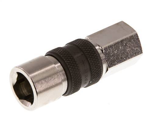 Nickel-plated Brass DN 5 Brown-Coded Air Coupling Socket G 1/8 inch Female