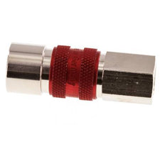 Nickel-plated Brass DN 5 Red-Coded Air Coupling Socket G 1/8 inch Female
