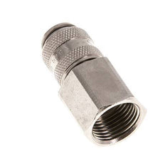 Nickel-plated Brass DN 5 Air Coupling Socket G 3/8 inch Female Double Shut-Off