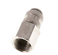 Nickel-plated Brass DN 5 Air Coupling Socket G 3/8 inch Female Double Shut-Off