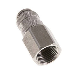 Stainless steel DN 5 Air Coupling Socket G 3/8 inch Female Double Shut-Off
