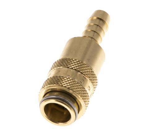Brass DN 5 Air Coupling Socket 6 mm Hose Pillar