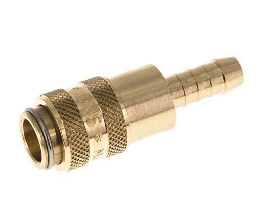 Brass DN 5 Air Coupling Socket 6 mm Hose Pillar