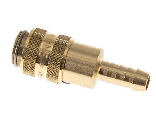 Brass DN 5 Air Coupling Socket 6 mm Hose Pillar
