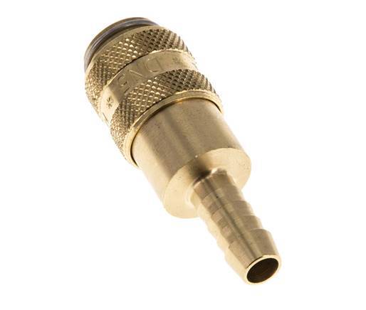 Brass DN 5 Air Coupling Socket 6 mm Hose Pillar