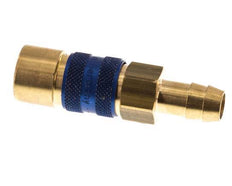 Brass DN 5 Blue-Coded Air Coupling Socket 9 mm Hose Pillar