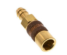 Brass DN 5 Brown-Coded Air Coupling Socket 9 mm Hose Pillar