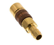 Brass DN 5 Brown-Coded Air Coupling Socket 9 mm Hose Pillar