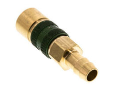Brass DN 5 Green-Coded Air Coupling Socket 9 mm Hose Pillar