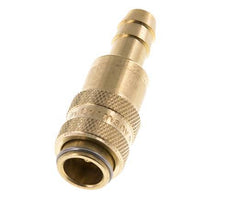 Brass DN 5 Air Coupling Socket 8 mm Hose Pillar Double Shut-Off