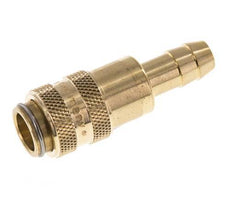 Brass DN 5 Air Coupling Socket 8 mm Hose Pillar Double Shut-Off