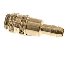 Brass DN 5 Air Coupling Socket 8 mm Hose Pillar Double Shut-Off