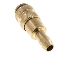 Brass DN 5 Air Coupling Socket 8 mm Hose Pillar Double Shut-Off