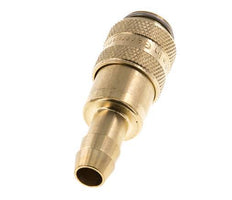 Brass DN 5 Air Coupling Socket 8 mm Hose Pillar Double Shut-Off